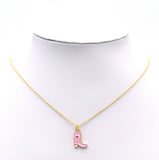 CZ Colorful Enamel Boot Charm, Sku#ML65