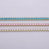 Blue CZ Tennis Choker Necklace *available in Pink