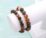 Beaded Stretchy Bracelet Earth Tones
