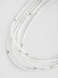 Aquamarine Dainty Beaded Necklace