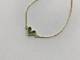 Heart Slider Bracelet - Green