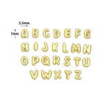 Gold Silver Cute Bubble Initial Charm, Alphabet Name Letter Charm,sku#LD700