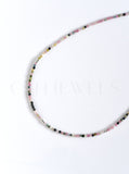 Aquamarine Dainty Beaded Necklace