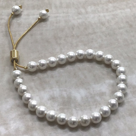 Large Pearl Slider Bracelet