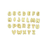Gold Silver Cute Bubble Initial Charm, Alphabet Name Letter Charm,sku#LD700