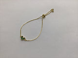 Heart Slider Bracelet - Green