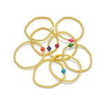Gold Beaded Cross Bracelet