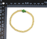 Gold Beaded Cross Bracelet