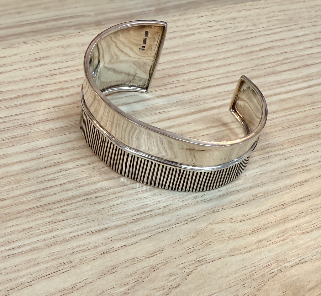 Lines Silver Cuff Bracelet