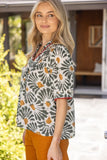 Voy Ruffled V Neck Blouse CW