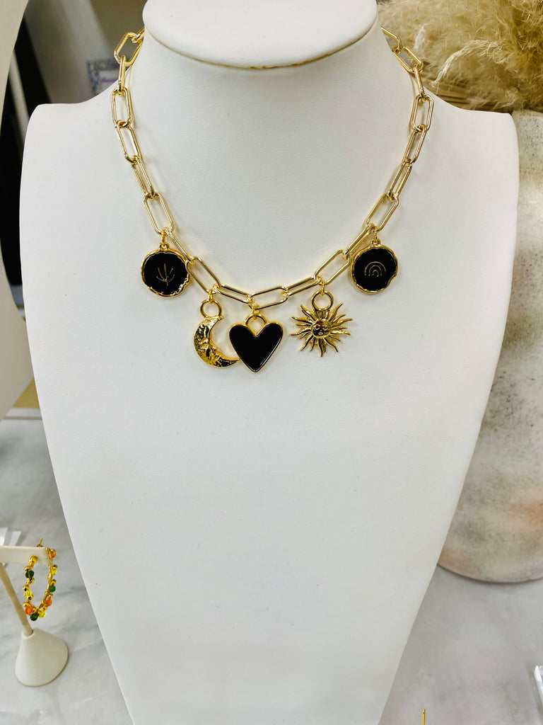 Bella M Charm Necklace