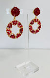 Bella M Red Statement Earrings