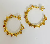Bella M Golden Beads Hoop Earrings