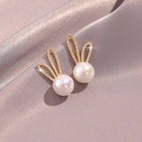 Bunny Ears Pearl Earrings