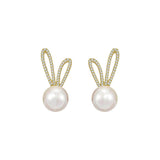Bunny Ears Pearl Earrings