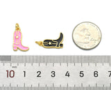 CZ Colorful Enamel Boot Charm, Sku#ML65