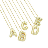 Balloon  Bubble Initial Letter Charm Necklace