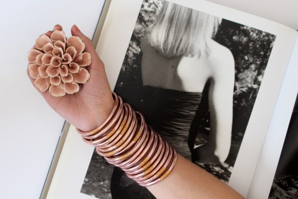 Budha girl cheap bangles rose gold