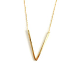 Gold Large Sideways Initial Necklace