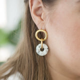 Linked Loop Kiwi Jasper Earrings - Estilo Concept Store