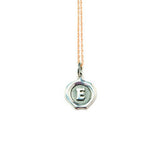 Small Silver Seal Necklace *click for more letters - Estilo Concept Store