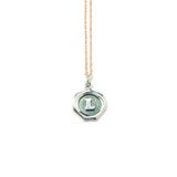 Small Silver Seal Necklace *click for more letters - Estilo Concept Store