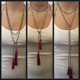 Crystal Wrap with Silver Beads 8mm *click for more colors - Estilo Concept Store