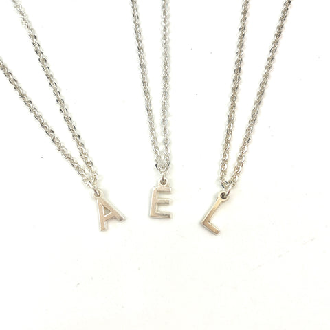 Silver Initial Necklace