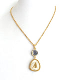 Geode and Shed Antler Initial Necklace - Estilo Concept Store