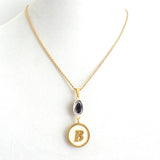 Geode and Shed Antler Initial Necklace - Estilo Concept Store