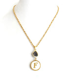Geode and Shed Antler Initial Necklace - Estilo Concept Store