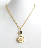 Geode and Shed Antler Initial Necklace - Estilo Concept Store