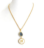 Geode and Shed Antler Initial Necklace - Estilo Concept Store