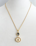 Geode and Shed Antler Initial Necklace - Estilo Concept Store