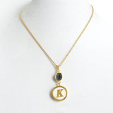 Geode and Shed Antler Initial Necklace - Estilo Concept Store