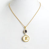 Geode and Shed Antler Initial Necklace - Estilo Concept Store