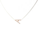 Silver Small Sideways Initial Necklace