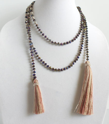 Crystal Wrap with Silver Beads 6mm *click for more colors - Estilo Concept Store