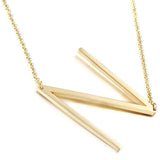 Gold Large Sideways Initial Necklace - Estilo Concept Store