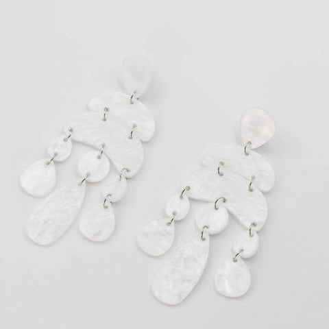 Darla White Earrings