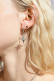 18K Gold PVD Huggie with Compass Charm Earrings