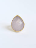 Teardrop Gemstone Adjustable Ring