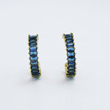 Sapphire Luxe Hoops