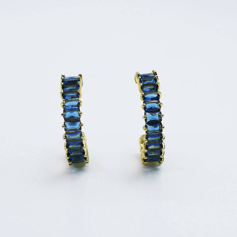 Sapphire Luxe Hoops