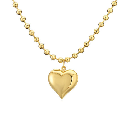 Heart Beaded Gold Filled Necklace