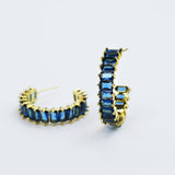Sapphire Luxe Hoops