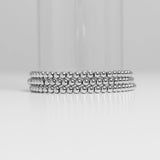 Stainless Steel Metal Bead Stretch Bracelet