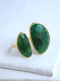 Double Gemstone Ring (Labradorite)