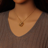 Ballon Bubble Initial Letter Charm Necklace
