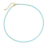 Turquoise Blue Bead Necklace